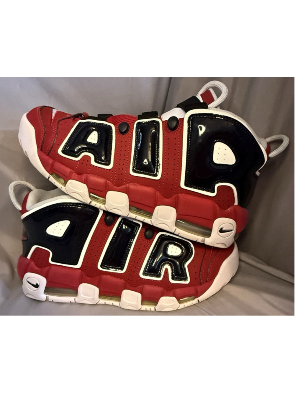 Nike Air More Uptempo 96 Bulls Hoops Pack Varsity Red White 921948-600 Size 9.5